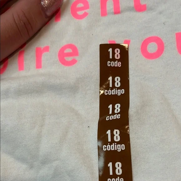 B40 NWT Zara 18 months White and Pink Inspirational T-Shirt - Picture 3 of 8